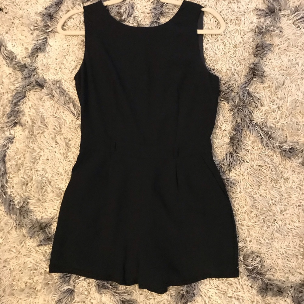 Black Romper w/Lace Detail